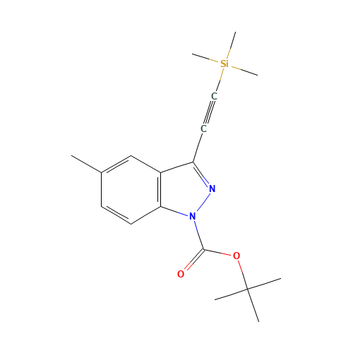 tert-butyl 5-methyl-3-(2-trimethylsilylethynyl)indazole-1-carboxylate (CAS: 1383705-72-3) - Related Chemical Product