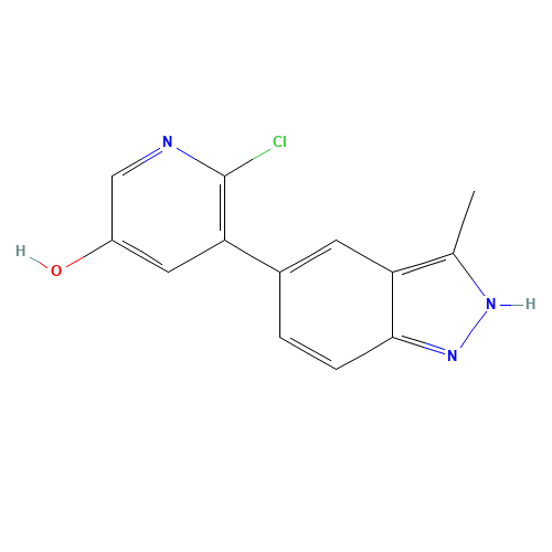 6-chloro-5-(3-methyl-2H-indazol-5-yl)pyridin-3-ol (CAS: 864771-15-3) - Related Chemical Product