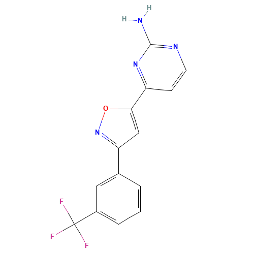4-[3-[3-(trifluoromethyl)phenyl]-1,2-oxazol-5-yl]pyrimidin-2-amine (CAS: 264616-57-1) - Related Chemical Product