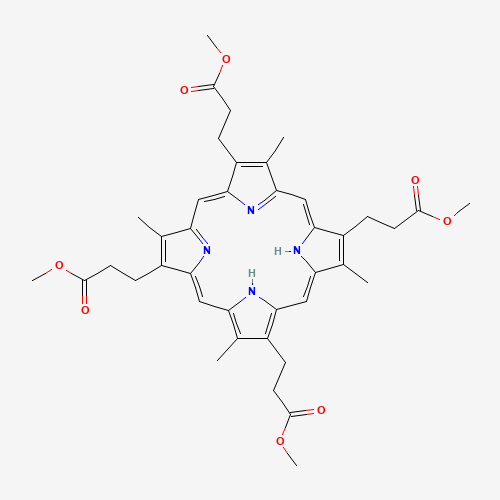 methyl 3-[7,12,17-tris(3-methoxy-3-oxopropyl)-3,8,13,18-tetramethyl-21,22-dihydroporphyrin-2-yl]propanoate (CAS: 25767-20-8) - Related Chemical Product