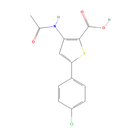 3-acetamido-5-(4-chlorophenyl)thiophene-2-carboxylic acid (CAS: 508231-11-6) - Related Chemical Product