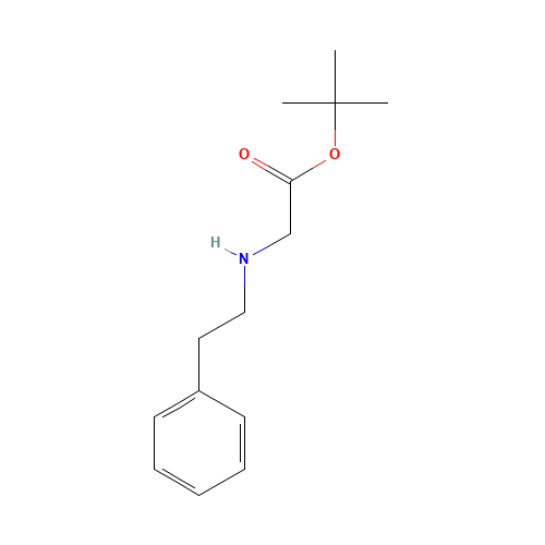 tert-butyl 2-(2-phenylethylamino)acetate (CAS: 66937-52-8) - Chemical Structure and Molecular Formula 