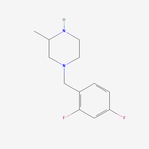1-[(2,4-difluorophenyl)methyl]-3-methylpiperazine (CAS: 685536-04-3) - Chemical Structure and Molecular Formula 
