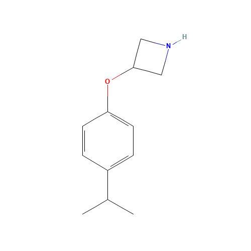 3-(4-propan-2-ylphenoxy)azetidine (CAS: 1220029-02-6) - Chemical Structure and Molecular Formula 