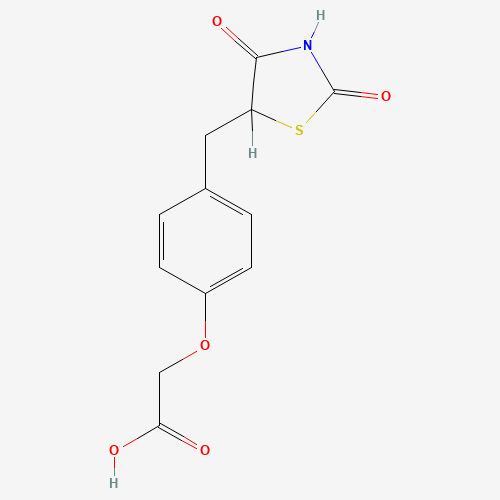 2-[4-[(2,4-dioxo-1,3-thiazolidin-5-yl)methyl]phenoxy]acetic acid (CAS: 179087-93-5) - Related Chemical Product