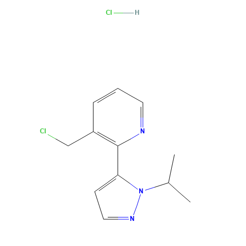 3-(chloromethyl)-2-(2-propan-2-ylpyrazol-3-yl)pyridine;hydrochloride (CAS: 1446321-95-4) - Related Chemical Product