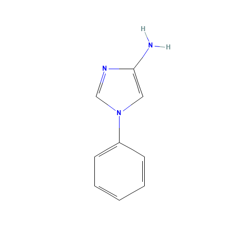 1-phenylimidazol-4-amine (CAS: 158688-63-2) - Chemical Structure and Molecular Formula 