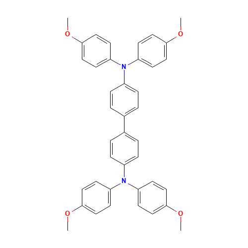 4-[4-(4-methoxy-N-(4-methoxyphenyl)anilino)phenyl]-N,N-bis(4-methoxyphenyl)aniline (CAS: 122738-21-0) - Chemical Structure and Molecular Formula 