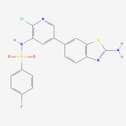 N-[5-(2-amino-1,3-benzothiazol-6-yl)-2-chloropyridin-3-yl]-4-fluorobenzenesulfonamide (CAS: 1112981-18-6) - Related Chemical Product