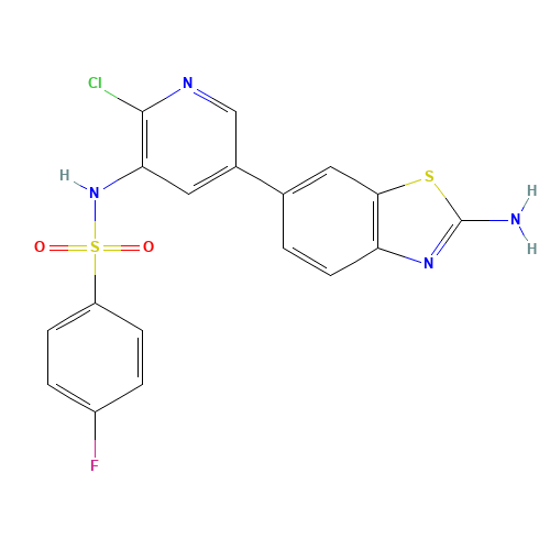 N-[5-(2-amino-1,3-benzothiazol-6-yl)-2-chloropyridin-3-yl]-4-fluorobenzenesulfonamide (CAS: 1112981-18-6) - Related Chemical Product
