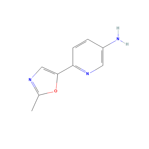 6-(2-methyl-1,3-oxazol-5-yl)pyridin-3-amine (CAS: 1239719-77-7) - Chemical Structure and Molecular Formula 