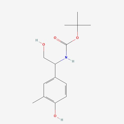 tert-butyl N-[2-hydroxy-1-(4-hydroxy-3-methylphenyl)ethyl]carbamate (CAS: 1147391-48-7) - Related Chemical Product