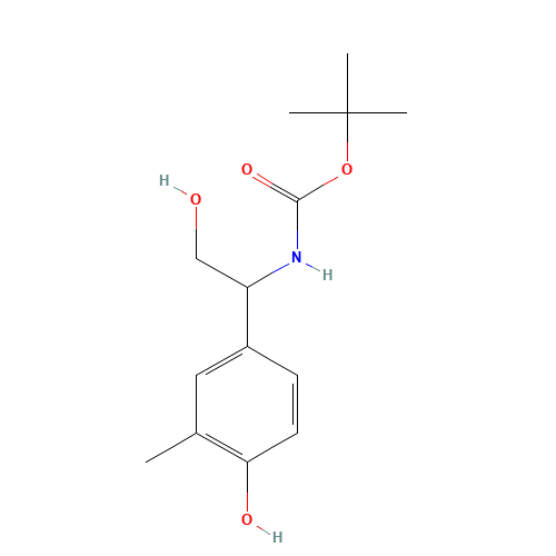 tert-butyl N-[2-hydroxy-1-(4-hydroxy-3-methylphenyl)ethyl]carbamate (CAS: 1147391-48-7) - Related Chemical Product
