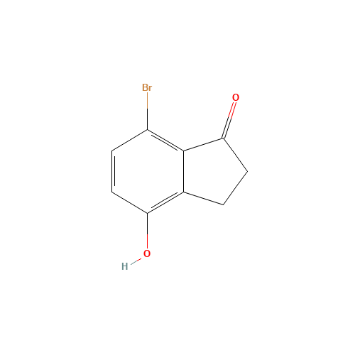 7-bromo-4-hydroxy-2,3-dihydroinden-1-one (CAS: 81945-21-3) - Chemical Structure and Molecular Formula 