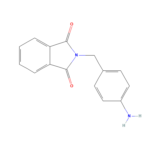 2-[(4-aminophenyl)methyl]isoindole-1,3-dione (CAS: 100880-61-3) - Chemical Structure and Molecular Formula 