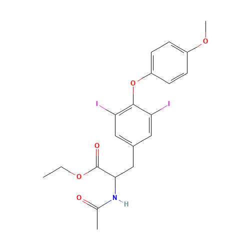 ethyl 2-acetamido-3-[3,5-diiodo-4-(4-methoxyphenoxy)phenyl]propanoate (CAS: 83249-56-3) - Related Chemical Product