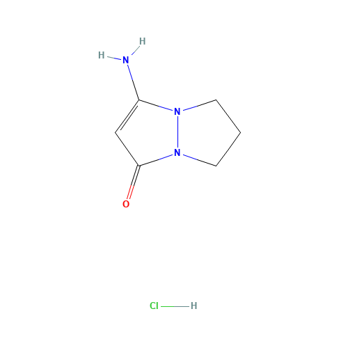 7-amino-2,3-dihydro-1H-pyrazolo[1,2-a]pyrazol-5-one;hydrochloride (CAS: 358360-19-7) - Related Chemical Product