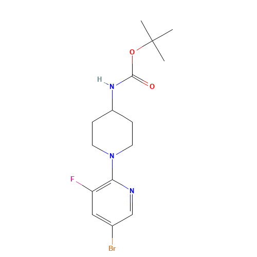 tert-butyl N-[1-(5-bromo-3-fluoropyridin-2-yl)piperidin-4-yl]carbamate (CAS: 1289057-08-4) - Related Chemical Product