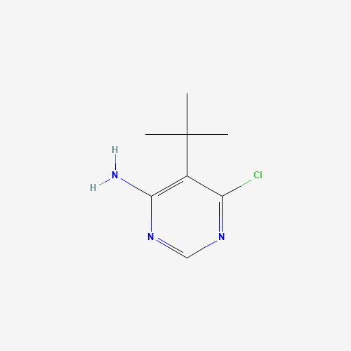 5-tert-butyl-6-chloropyrimidin-4-amine (CAS: 852061-83-7) - Chemical Structure and Molecular Formula 