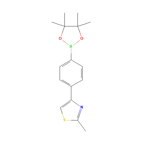 2-methyl-4-[4-(4,4,5,5-tetramethyl-1,3,2-dioxaborolan-2-yl)phenyl]-1,3-thiazole (CAS: 857283-68-2) - Related Chemical Product