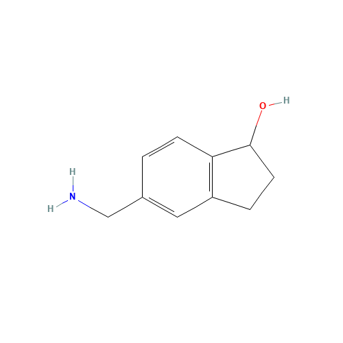 5-(aminomethyl)-2,3-dihydro-1H-inden-1-ol (CAS: 885272-06-0) - Chemical Structure and Molecular Formula 