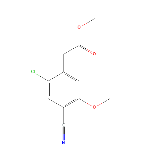 methyl 2-(2-chloro-4-cyano-5-methoxyphenyl)acetate (CAS: 1255207-42-1) - Related Chemical Product