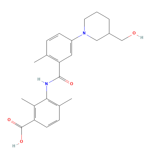 3-[[5-[3-(hydroxymethyl)piperidin-1-yl]-2-methylbenzoyl]amino]-2,4-dimethylbenzoic acid (CAS: 1529760-89-1) - Related Chemical Product