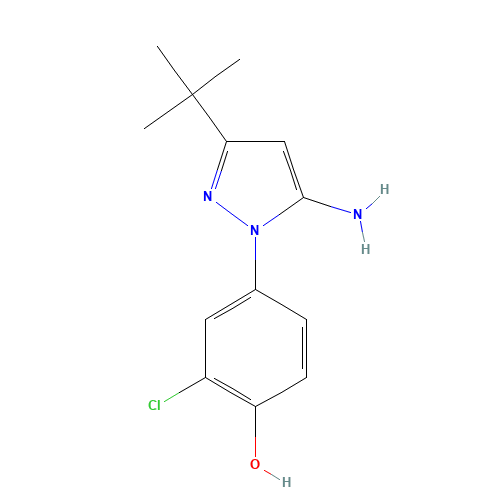 4-(5-amino-3-tert-butylpyrazol-1-yl)-2-chlorophenol (CAS: 945994-86-5) - Related Chemical Product