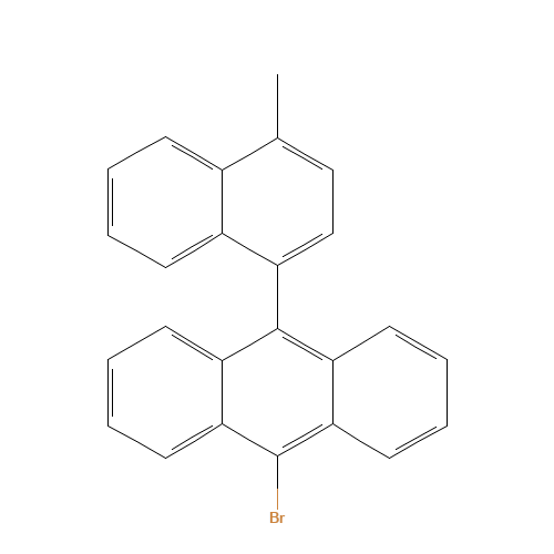 9-bromo-10-(4-methylnaphthalen-1-yl)anthracene (CAS: 912483-19-3) - Chemical Structure and Molecular Formula 