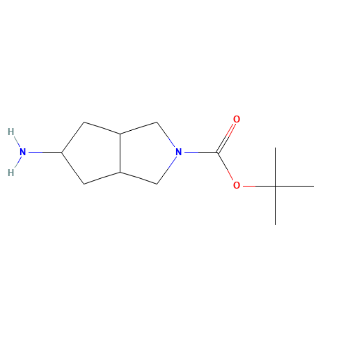 tert-butyl 5-amino-3,3a,4,5,6,6a-hexahydro-1H-cyclopenta[c]pyrrole-2-carboxylate (CAS: 1031335-28-0) - Chemical Structure and Molecular Formula 