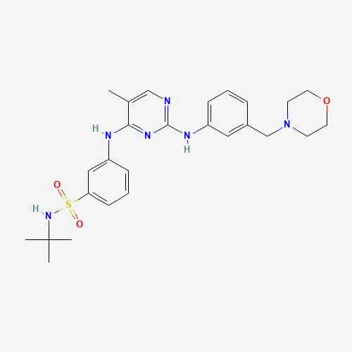 N-tert-butyl-3-[[5-methyl-2-[3-(morpholin-4-ylmethyl)anilino]pyrimidin-4-yl]amino]benzenesulfonamide (CAS: 936091-56-4) - Related Chemical Product