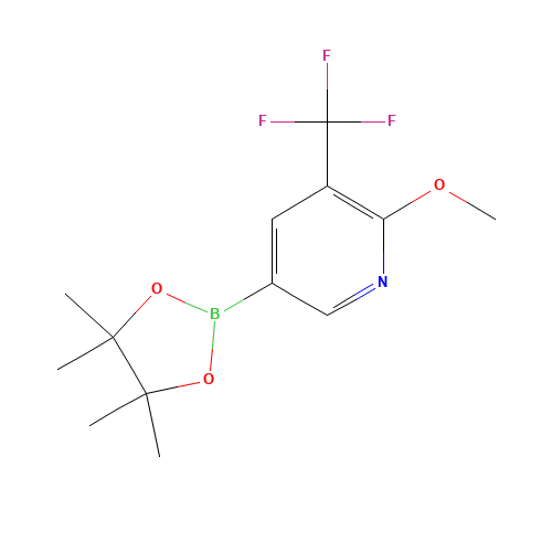 2-methoxy-5-(4,4,5,5-tetramethyl-1,3,2-dioxaborolan-2-yl)-3-(trifluoromethyl)pyridine (CAS: 1150561-61-7) - Related Chemical Product