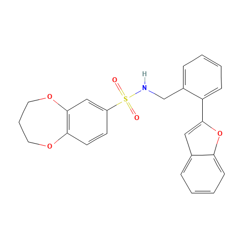N-[[2-(1-benzofuran-2-yl)phenyl]methyl]-3,4-dihydro-2H-1,5-benzodioxepine-7-sulfonamide (CAS: 920953-28-2) - Related Chemical Product