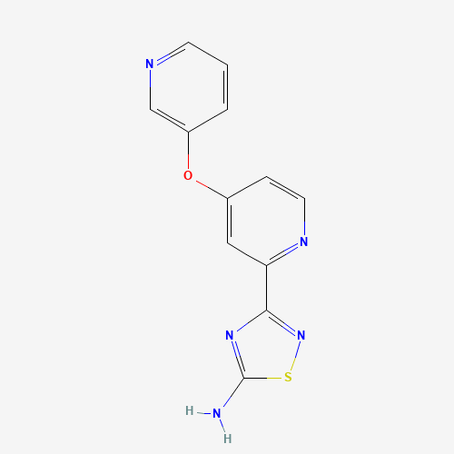 3-(4-pyridin-3-yloxypyridin-2-yl)-1,2,4-thiadiazol-5-amine (CAS: 1179360-69-0) - Chemical Structure and Molecular Formula 