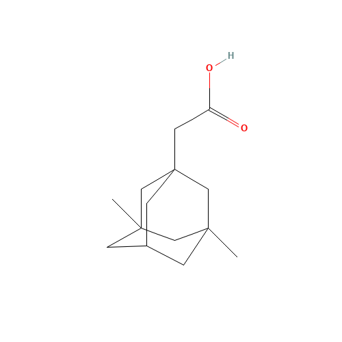 2-(3,5-dimethyl-1-adamantyl)acetic acid (CAS: 14202-14-3) - Chemical Structure and Molecular Formula 