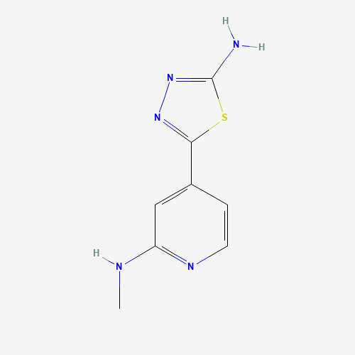 5-[2-(methylamino)pyridin-4-yl]-1,3,4-thiadiazol-2-amine (CAS: 1240521-58-7) - Related Chemical Product