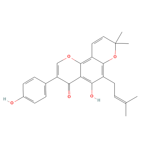 5-hydroxy-3-(4-hydroxyphenyl)-8,8-dimethyl-6-(3-methylbut-2-enyl)pyrano[2,3-h]chromen-4-one (CAS: 482-53-1) - Related Chemical Product
