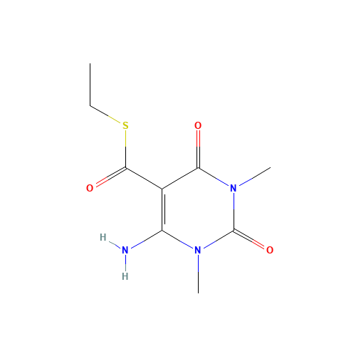 S-ethyl 4-amino-1,3-dimethyl-2,6-dioxopyrimidine-5-carbothioate (CAS: 1187732-66-6) - Chemical Structure and Molecular Formula 
