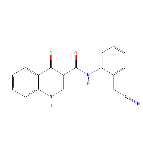 N-[2-(cyanomethyl)phenyl]-4-oxo-1H-quinoline-3-carboxamide (CAS: 873053-21-5) - Related Chemical Product