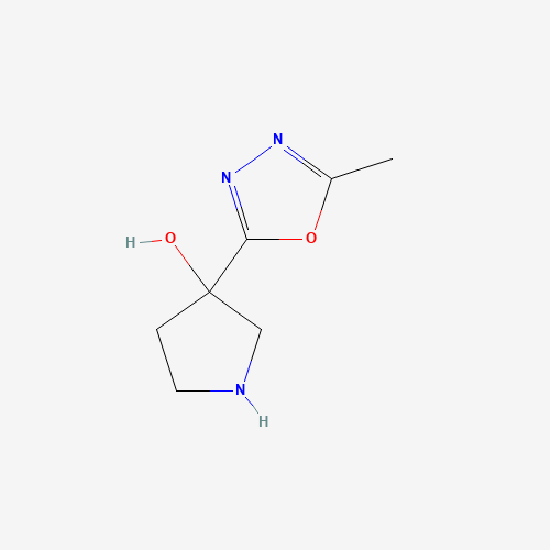 3-(5-methyl-1,3,4-oxadiazol-2-yl)pyrrolidin-3-ol (CAS: 1282606-34-1) - Related Chemical Product