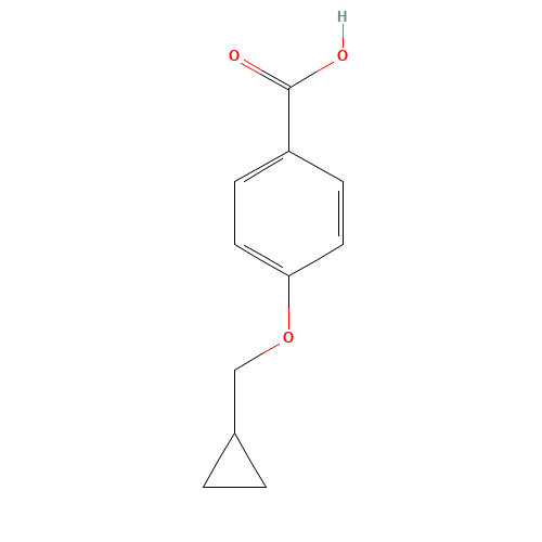 4-(cyclopropylmethoxy)benzoic acid (CAS: 355391-05-8) - Chemical Structure and Molecular Formula 