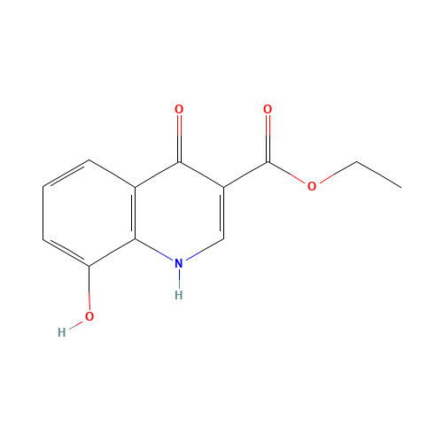 ethyl 8-hydroxy-4-oxo-1H-quinoline-3-carboxylate (CAS: 27333-37-5) - Chemical Structure and Molecular Formula 