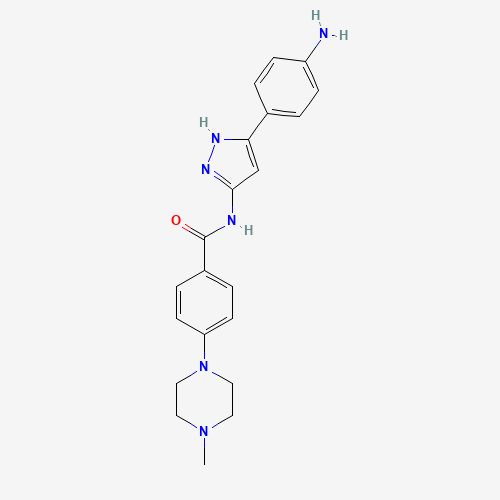 N-[5-(4-aminophenyl)-1H-pyrazol-3-yl]-4-(4-methylpiperazin-1-yl)benzamide (CAS: 1327167-35-0) - Related Chemical Product