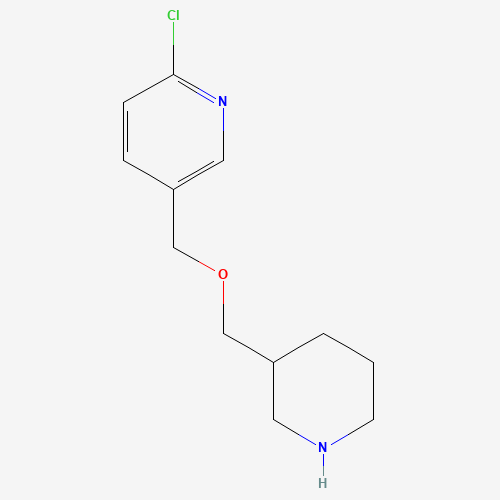 2-chloro-5-(piperidin-3-ylmethoxymethyl)pyridine (CAS: 1185541-78-9) - Chemical Structure and Molecular Formula 