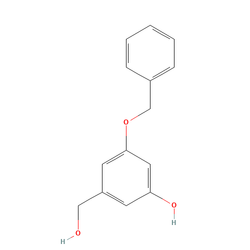 3-(hydroxymethyl)-5-phenylmethoxyphenol (CAS: 134868-93-2) - Chemical Structure and Molecular Formula 