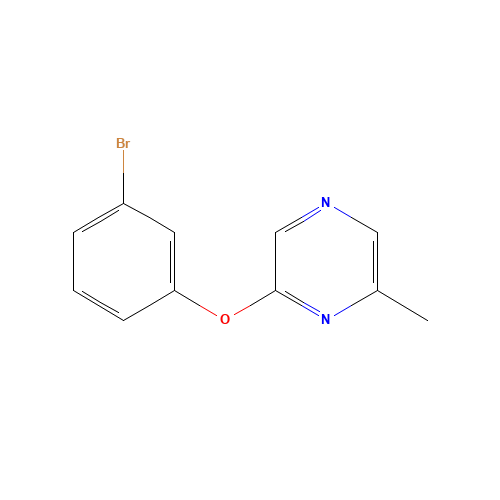 2-(3-bromophenoxy)-6-methylpyrazine (CAS: 915707-60-7) - Chemical Structure and Molecular Formula 