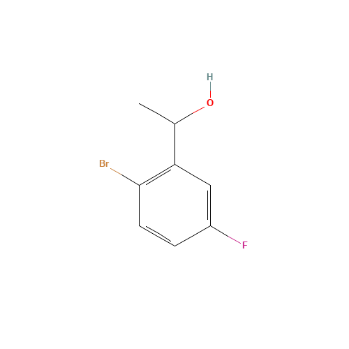 1-(2-bromo-5-fluorophenyl)ethanol (CAS: 906673-56-1) - Chemical Structure and Molecular Formula 