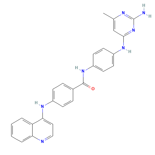 N-[4-[(2-amino-6-methylpyrimidin-4-yl)amino]phenyl]-4-(quinolin-4-ylamino)benzamide (CAS: 1020149-73-8) - Related Chemical Product