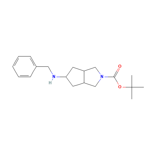 tert-butyl 5-(benzylamino)-3,3a,4,5,6,6a-hexahydro-1H-cyclopenta[c]pyrrole-2-carboxylate (CAS: 1358782-38-3) - Related Chemical Product