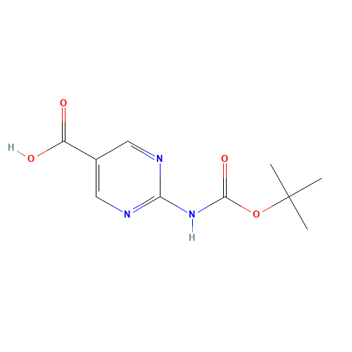 2-[(2-methylpropan-2-yl)oxycarbonylamino]pyrimidine-5-carboxylic acid (CAS: 179322-60-2) - Related Chemical Product